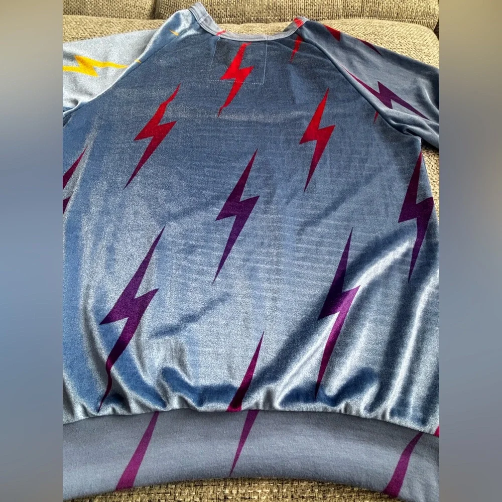 Aviator Nation Blue Lightning Bolt Sweatshirt - Picture 4 of 7
